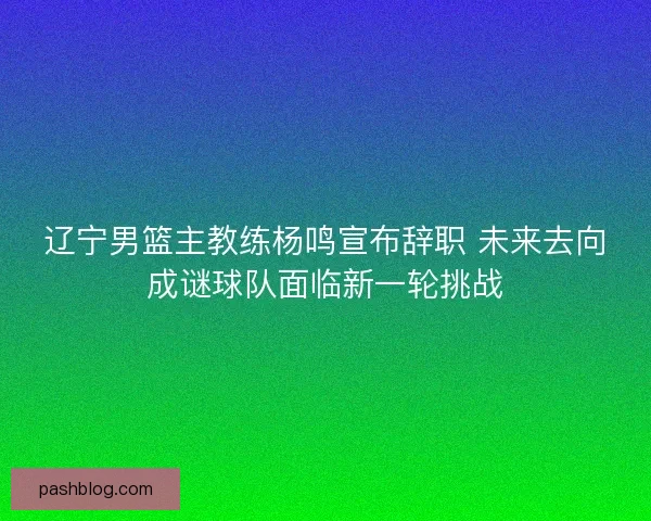 辽宁男篮主教练杨鸣宣布辞职 未来去向成谜球队面临新一轮挑战